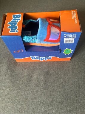 Blippi Toddler Slippers in Blue & Orange